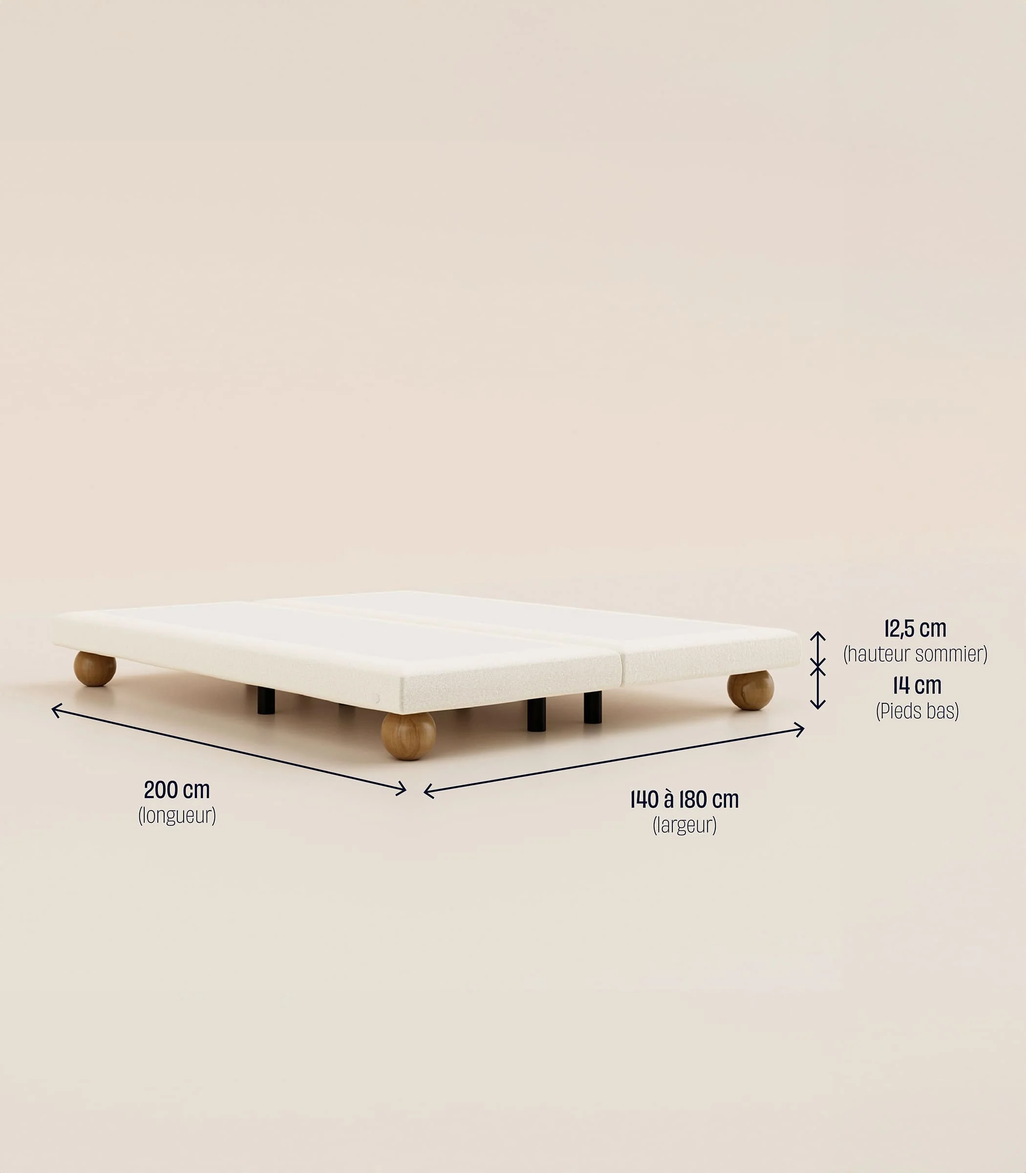 Sommier Grand Ours - Velours Sahara - Image 15